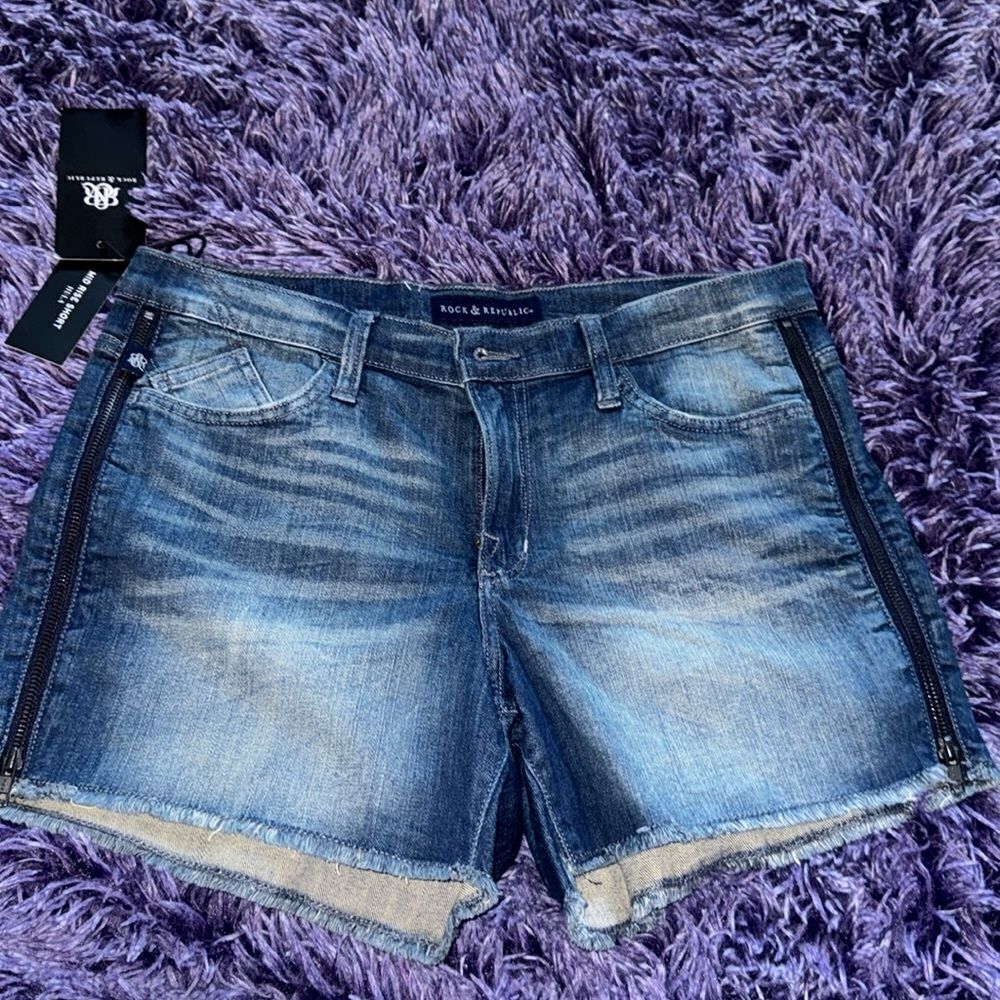 Rock & Republic denim zip side shorts